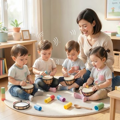 Ilustracja — Gra z rurkami i perkusją