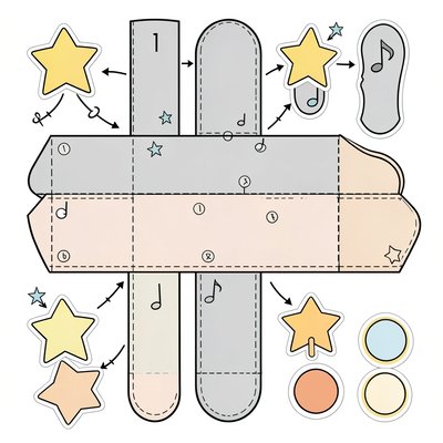 Szablon — Kartonowa tuba do złożenia