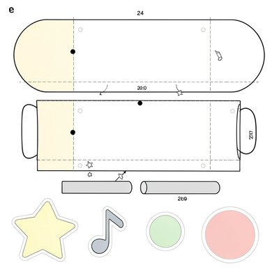 Szablon — Kartonowa tuba do złożenia