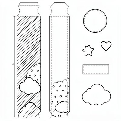 Szablon do oklejania tuby (wrap)