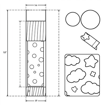 Szablon do oklejania tuby (wrap)