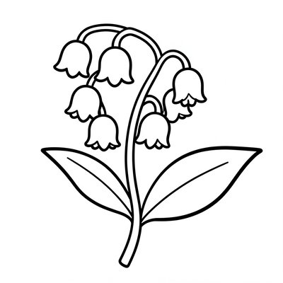 Kolorowanka — konwalia
