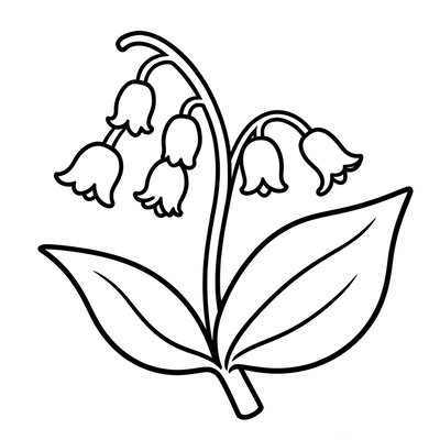 Kolorowanka — konwalia