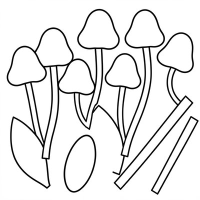 Szablony liścia i dzwoneczka do wydruku