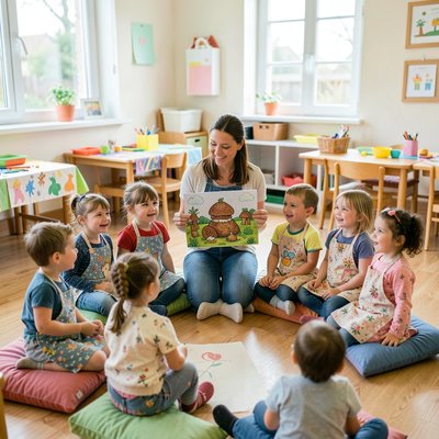 Powitanie w kółku — scena zajęć