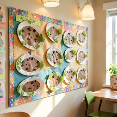 Wystawka prac w sali — ekspozycja