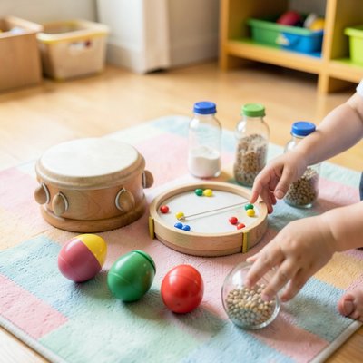 Zestaw prostych instrumentów rytmicznych