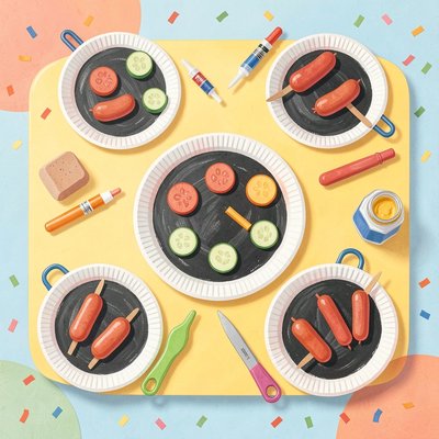 Plakat zajęć – Dzień Grilla (ilustracja)