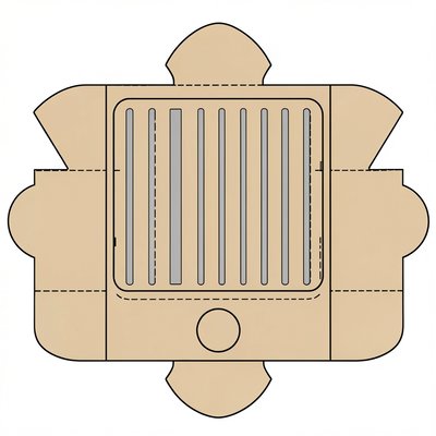 Szablon kartonowego grilla