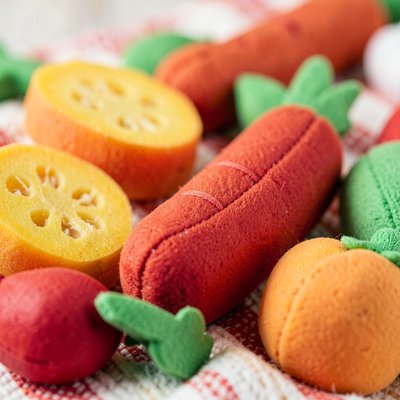 Zabawki jedzeniowe — zbliżenia tekstur