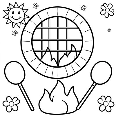 Kolorowanka — grill i szaszłyki