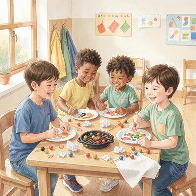 Plakat dekoracyjny — Dzień Grilla w przedszkolu