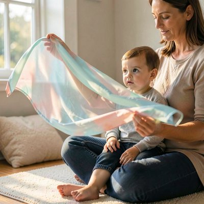 Ilustracja relaksacyjna — Powolne fale chusty