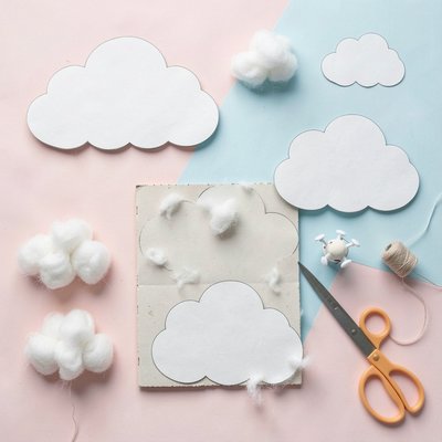 Szablony chmurek — wycinanki i rekwizyty