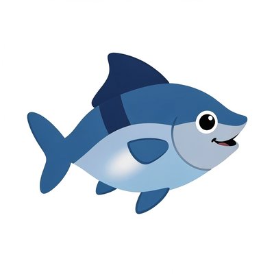 Duży obrazek tuńczyka — ilustracja do pokazania dzieciom