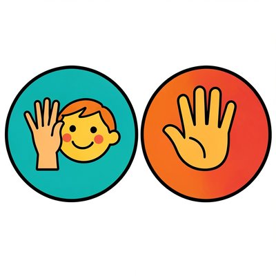 Ikony gestów: Płetwy i zatrzymanie