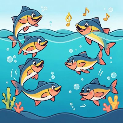 Plakat: Tańczące Tuńczyki