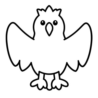 Duży wzór Orła — prosty szablon