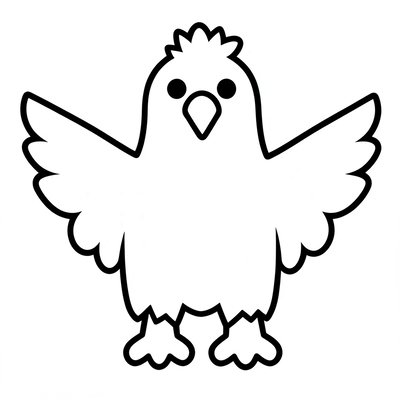 Duży wzór Orła — prosty szablon