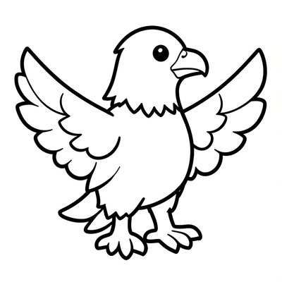 Kolorowanka Orła Białego — prosta do kolorowania