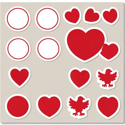 Naklejki biało-czerwone — projekt pamiątek