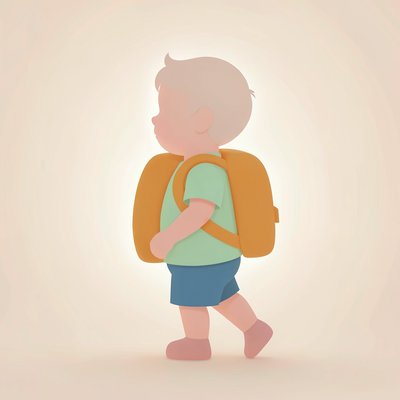 Obrazek: Dziecko z plecakiem