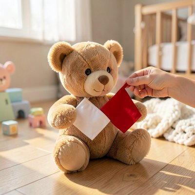 Maskotka powitalna z chusteczkami