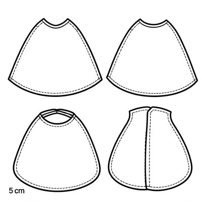 Szablon peleryny i chustki