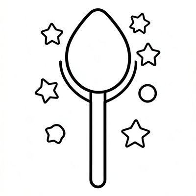 Duży szablon różdżki do ozdabiania