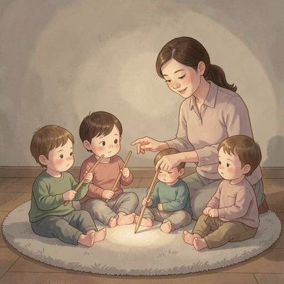 Uspokajająca scena w kole — wyciszenie