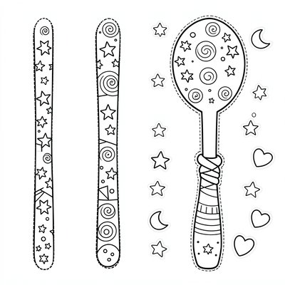 Szablon różdżki — do wycięcia i ozdabiania