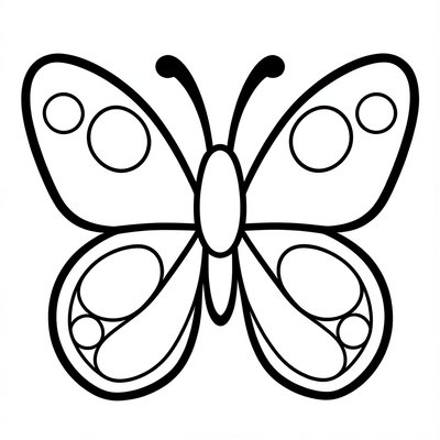 Kolorowanka — prosty motylek (kontur)