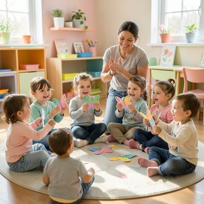 Krąg podsumowujący — prezentacja motylków