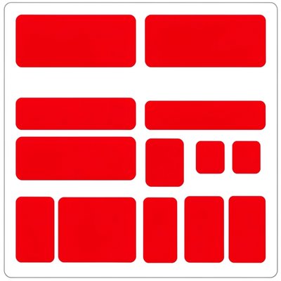 Arkusz naklejek — paski czerwone