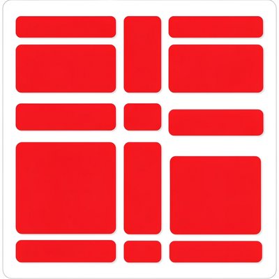 Arkusz naklejek — paski czerwone