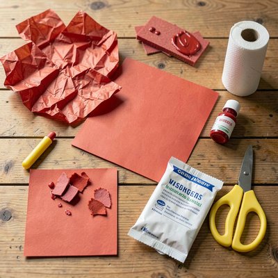 Kolaż materiałów sensorycznych