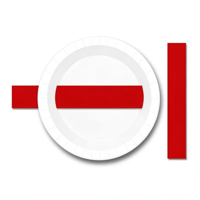 Szablon — talerzyk z krzyżem (gotowy do naklejenia)