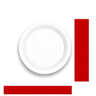 Szablon — talerzyk z krzyżem (gotowy do naklejenia)