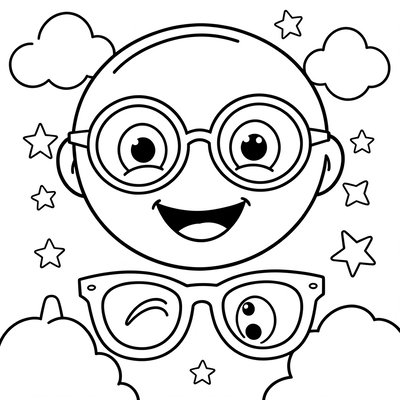 Kolorowanka: Oczka i okulary