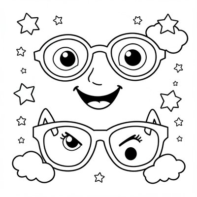Kolorowanka: Oczka i okulary