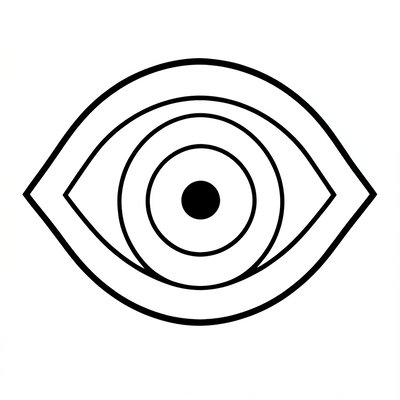 Duże papierowe wzory oka — szablon