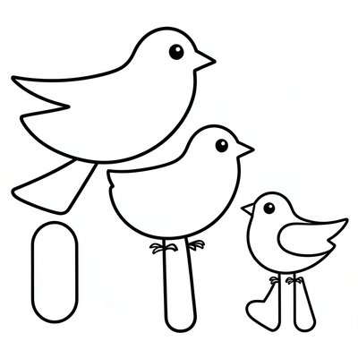 Szablon ptaszka do wycięcia (A4)