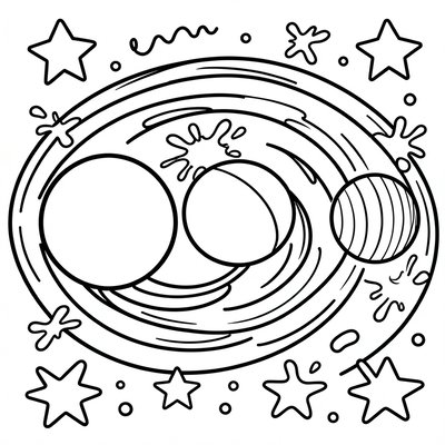 Kolorowanka — Ślady kulek