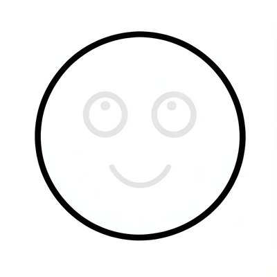 Szablon twarzy — duże kółko (do wydruku)
