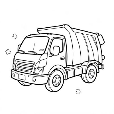 Kolorowanka – śmieciarka