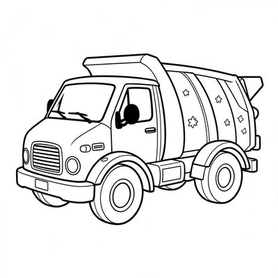 Kolorowanka – śmieciarka