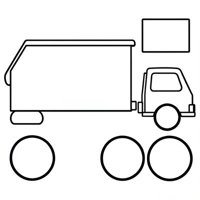 Szablon do składania śmieciarki (elementy do wycięcia)