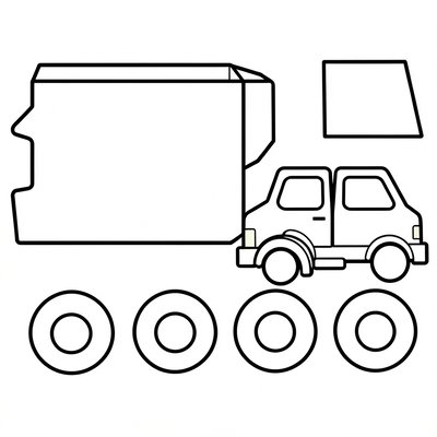 Szablon do składania śmieciarki (elementy do wycięcia)