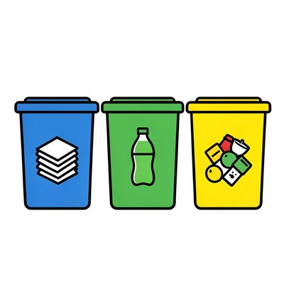 Pojemniki do sortowania — karty do wycięcia