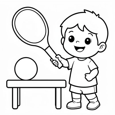 Kolorowanka: Rakieta i piłeczka